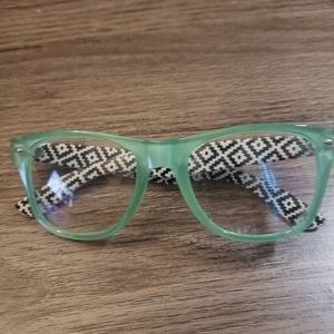 Tealish Black White Fashion Glasses